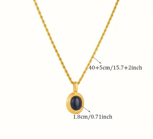 Black Pendant Necklace