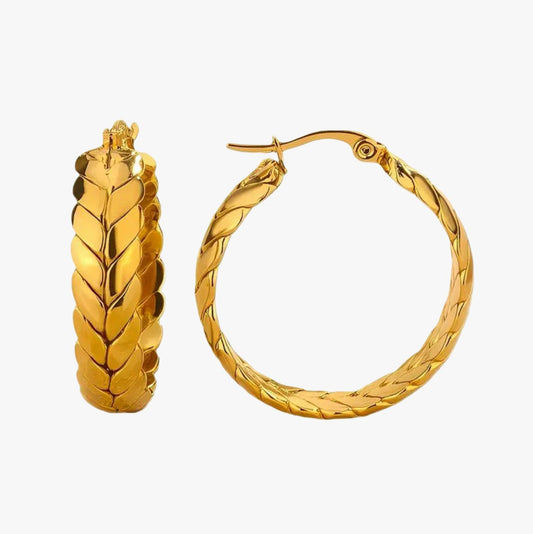 Leafy Hoop Earring