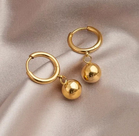 Gold ball Earrings