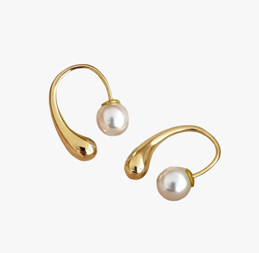 Reverse Pearl Earrings