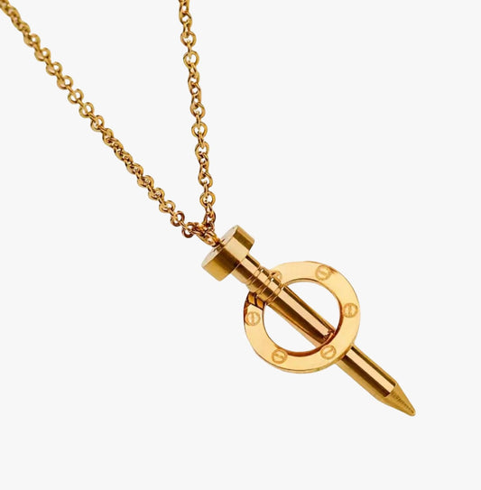 Nail Ring Necklace